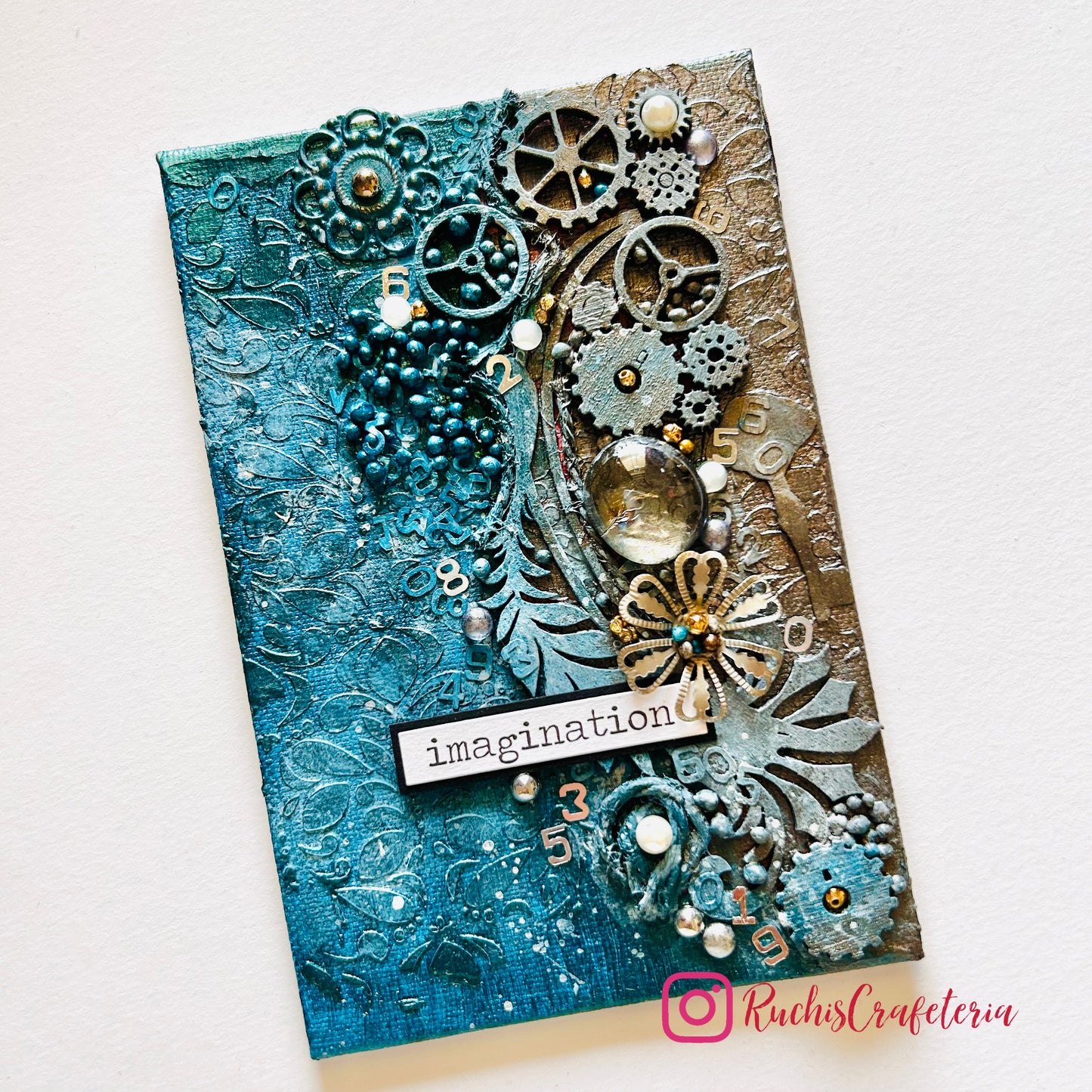 ✨ Handmade Mixed Media Canvas – Imagination