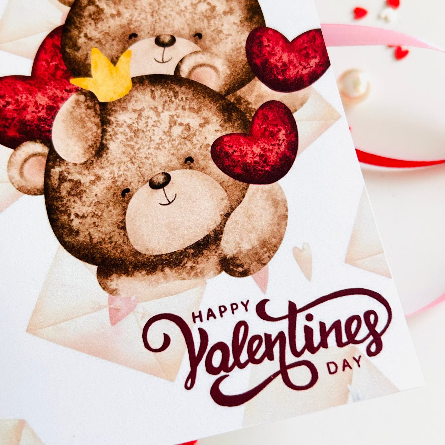 š§ø Valentineās Day Card āTeddy Hugsā