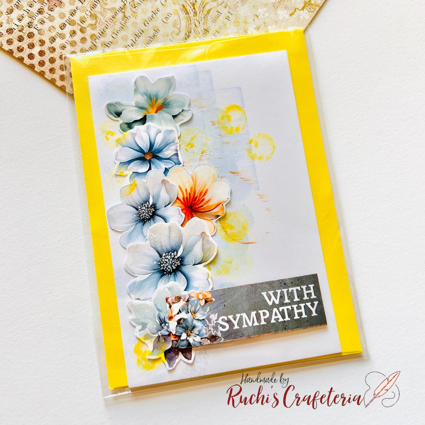 🤍🌼 Greeting Card – “With Sympathy"