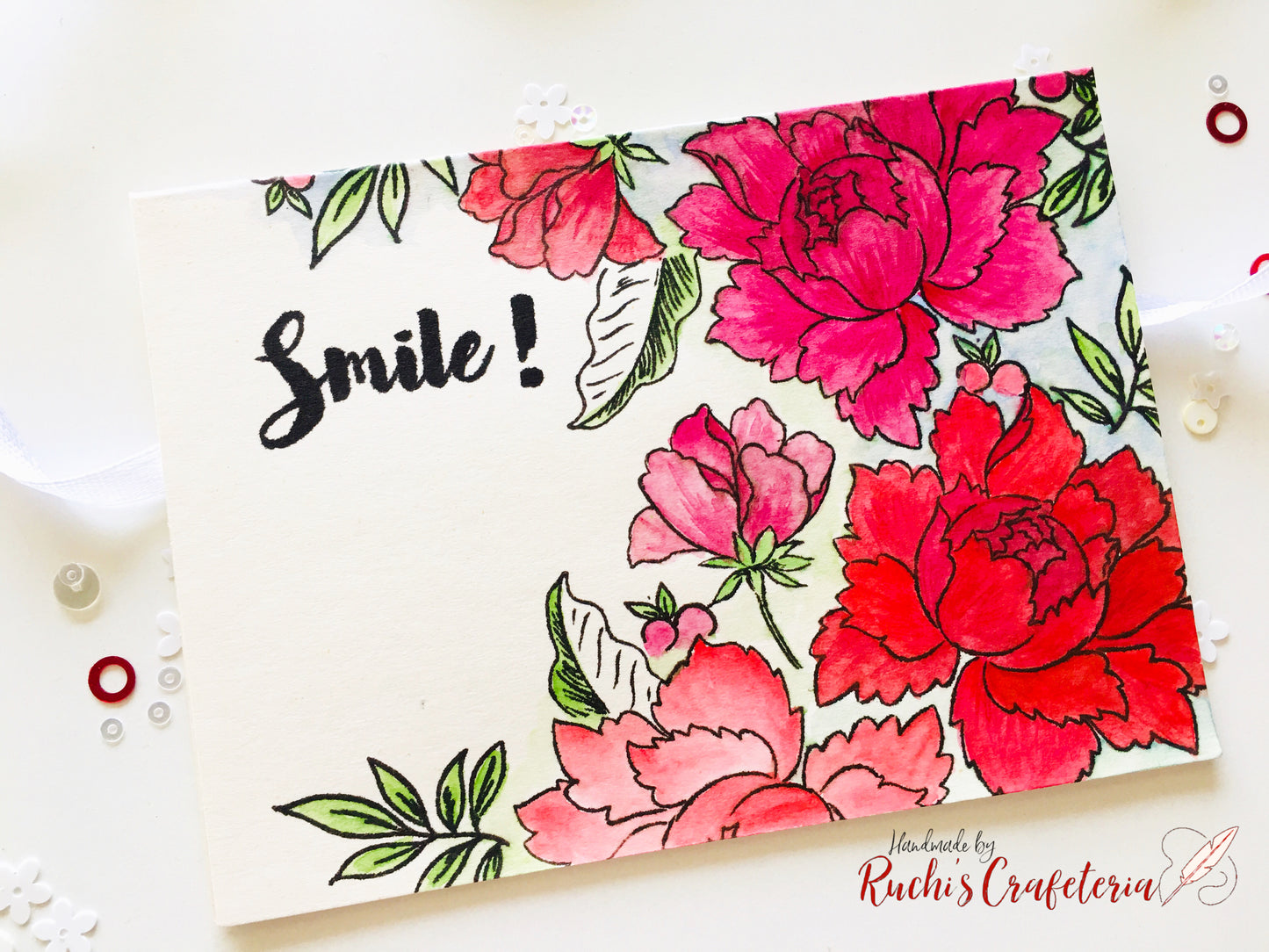 🌸 Cheerful Greeting Card – “Smile!”
