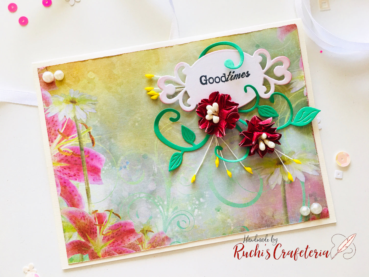 🌸 Handmade Greeting Card – “Goodtimes