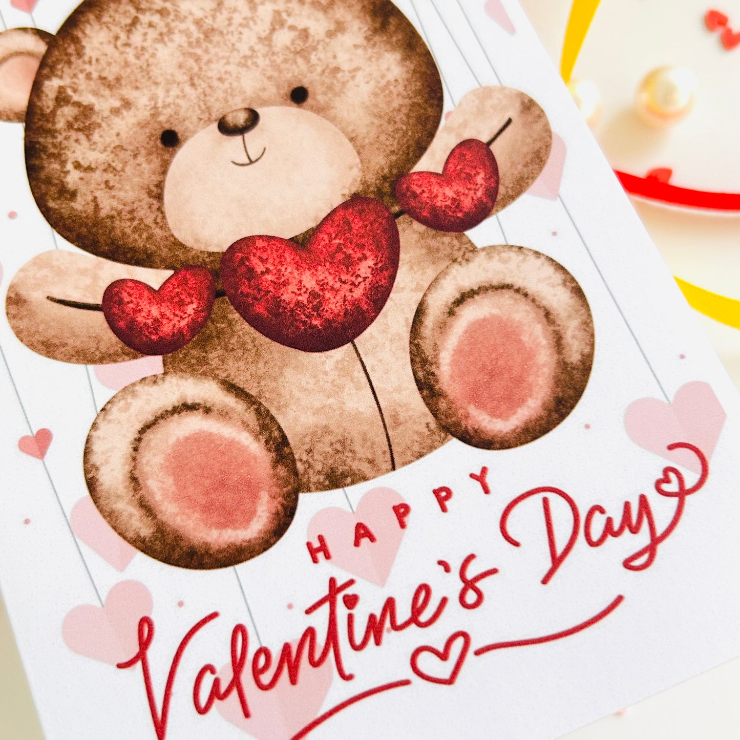 đ§¸â¤ď¸ Valentineâs Day Card âTeddy Hugâ
