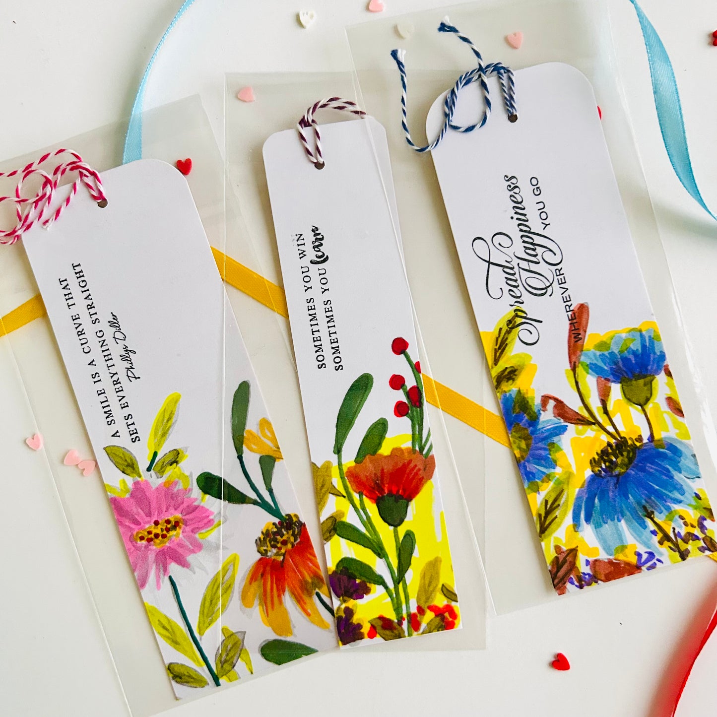 Floral Bookmarks #10 -Set of 3