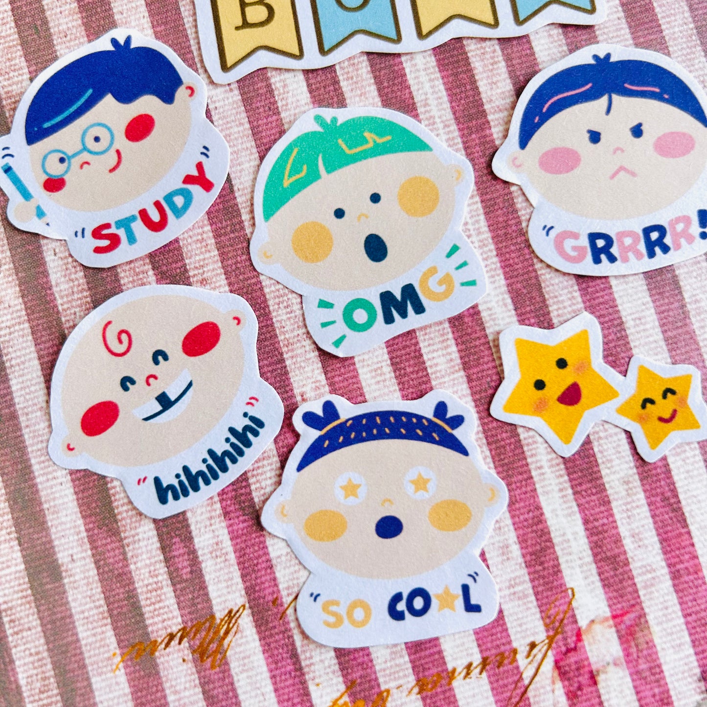 š± OMG! Funny Faces StiKars (Set of 7)