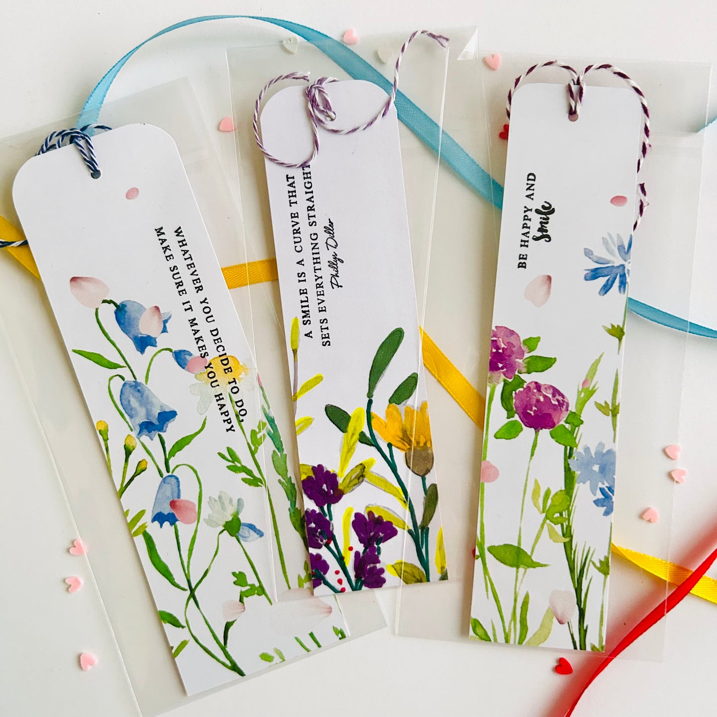 Floral Bookmarks #8 -Set of 3