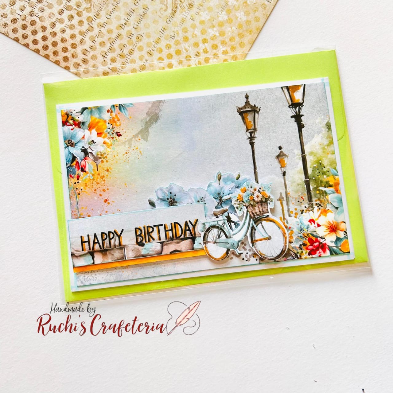 🚲 HandmadBirthday Card – “Happy Birthday”