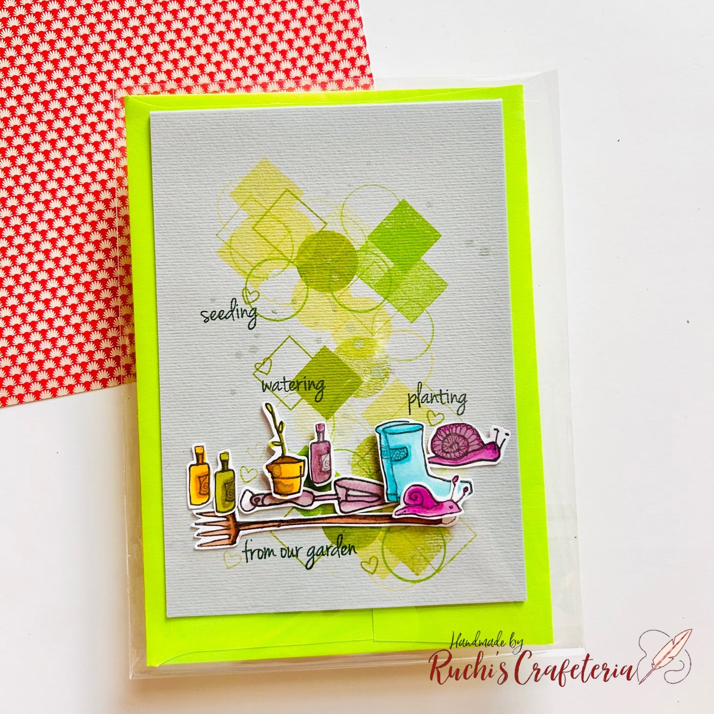 🌱 Handmade Card – “Garden of Joy”