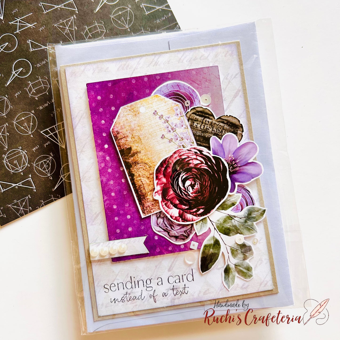 💌 Sending a Card Instead of a Text – Handmade Floral Greeting Card