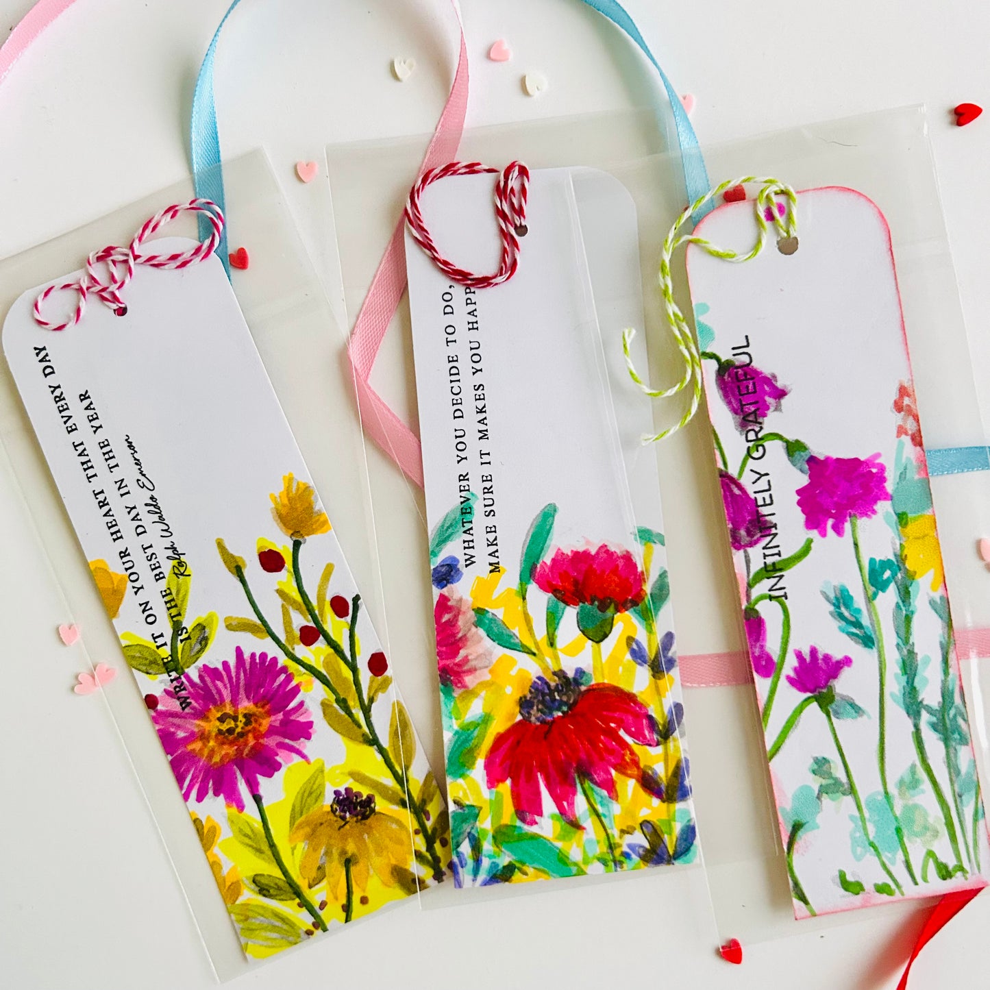 Floral Bookmarks #11 -Set of 3