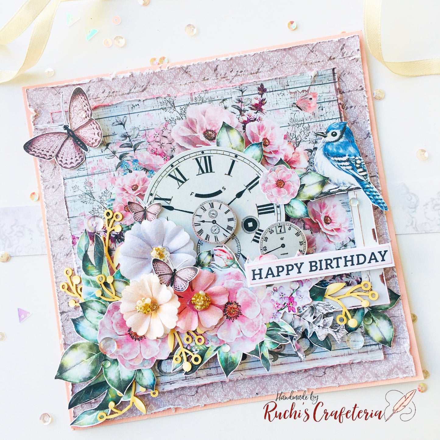 🎉 Birthday Card – Floral Elegance