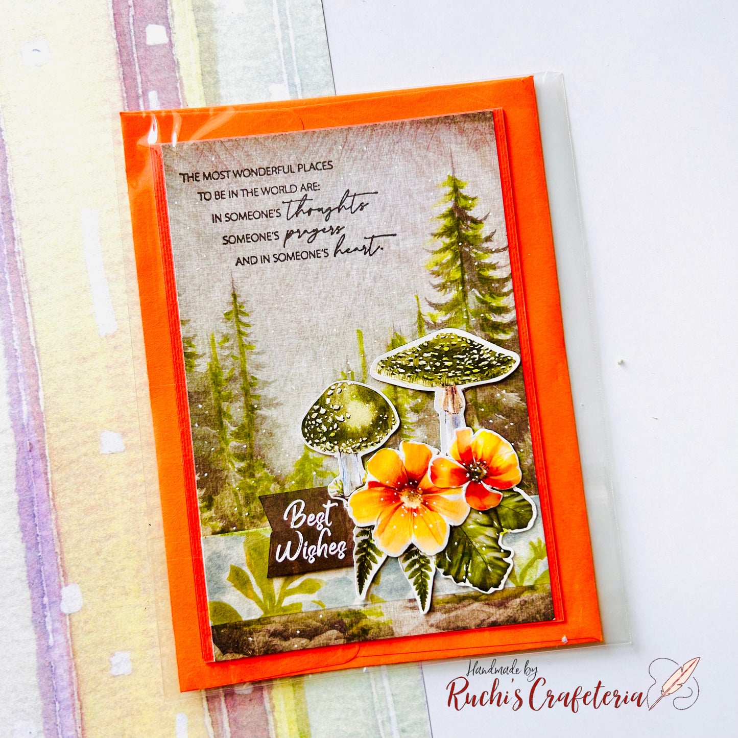 🌿 Nature Greeting Card – “Best Wishes”