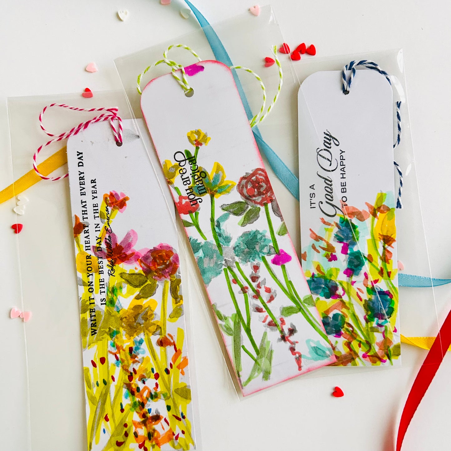 Floral Bookmarks #9 -Set of 3