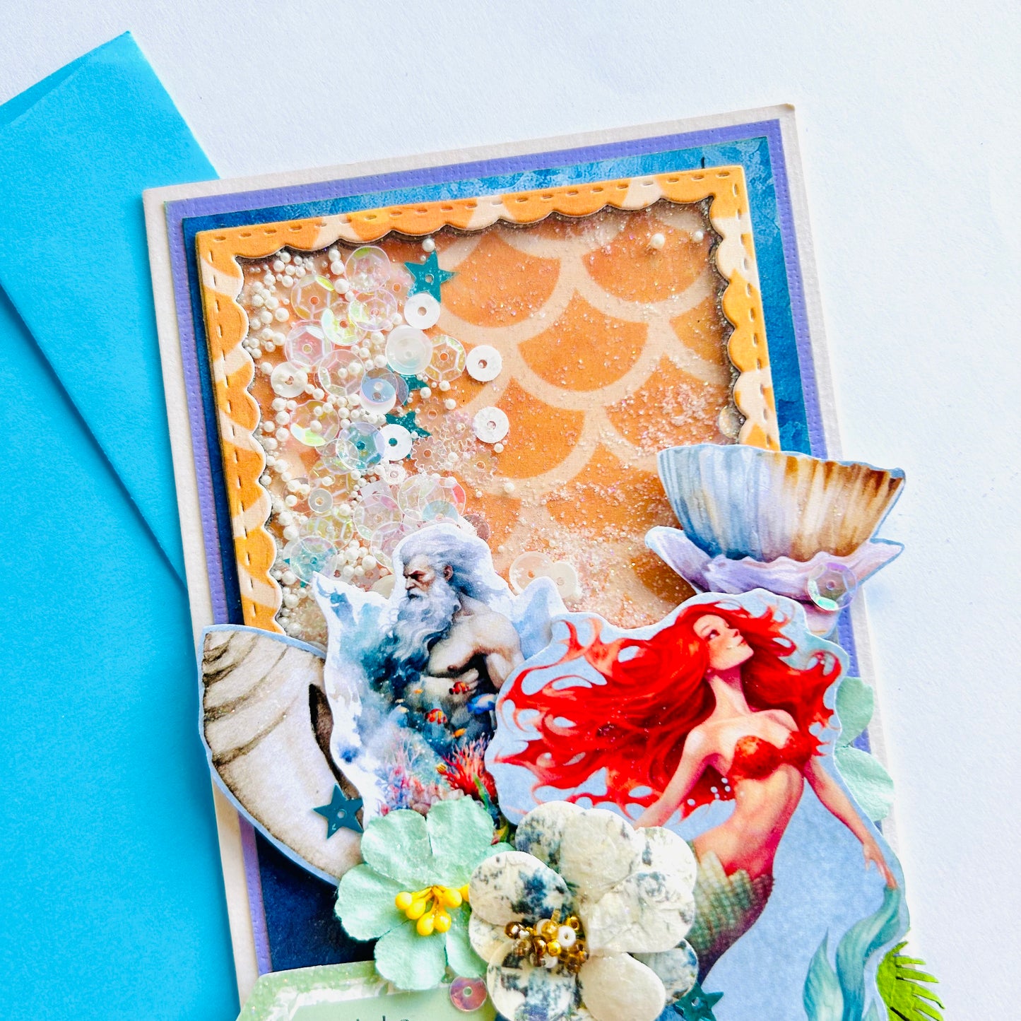 🧜♀️ Mermaid‑Themed Shaker Card