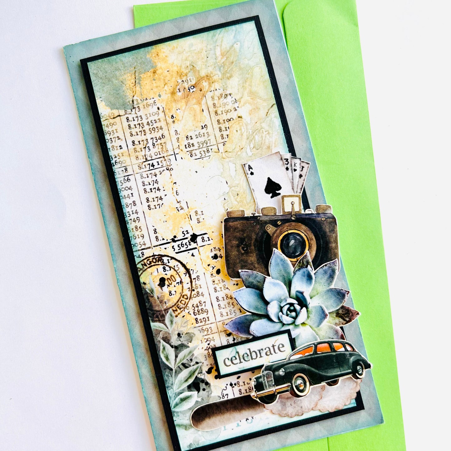 📸 Handmade Decorative Card – “Celebrate”