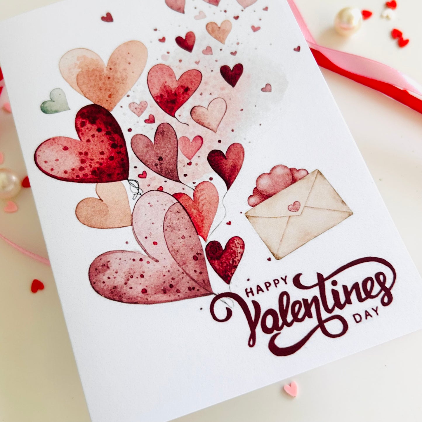 š Valentineās Day Card āEnvelope Heartsā