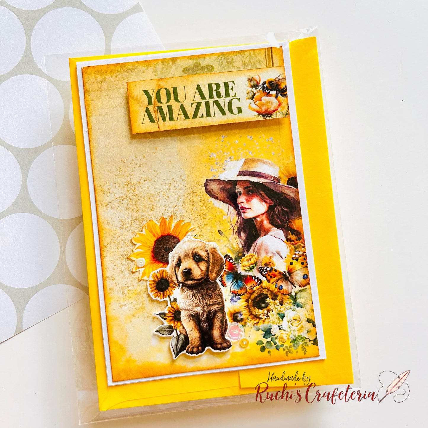 🌻 Sunflower Greeting Card – “You Are Amazing”
