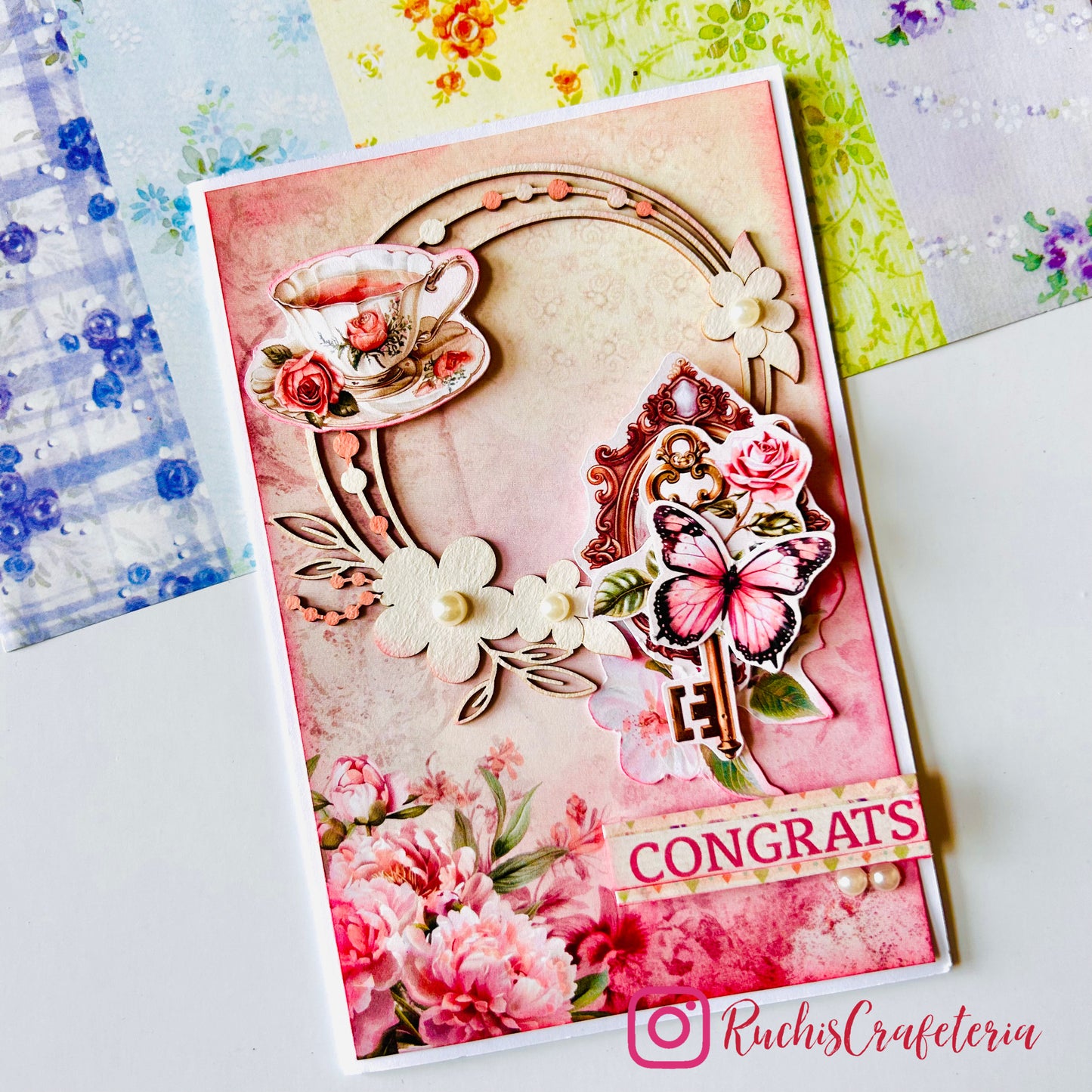 🦋 Greeting Card – “Congrats”