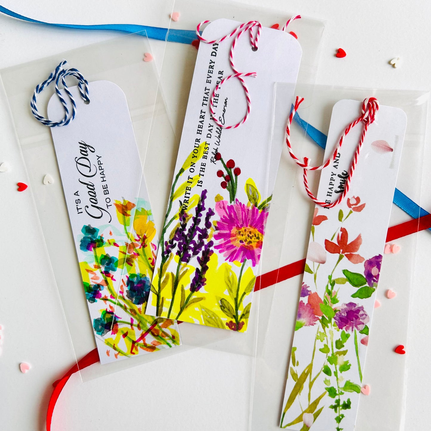 🌸 Floral Bookmarks #1 - Set of 3