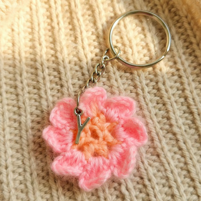 Crochet Pinky Pink Keychain