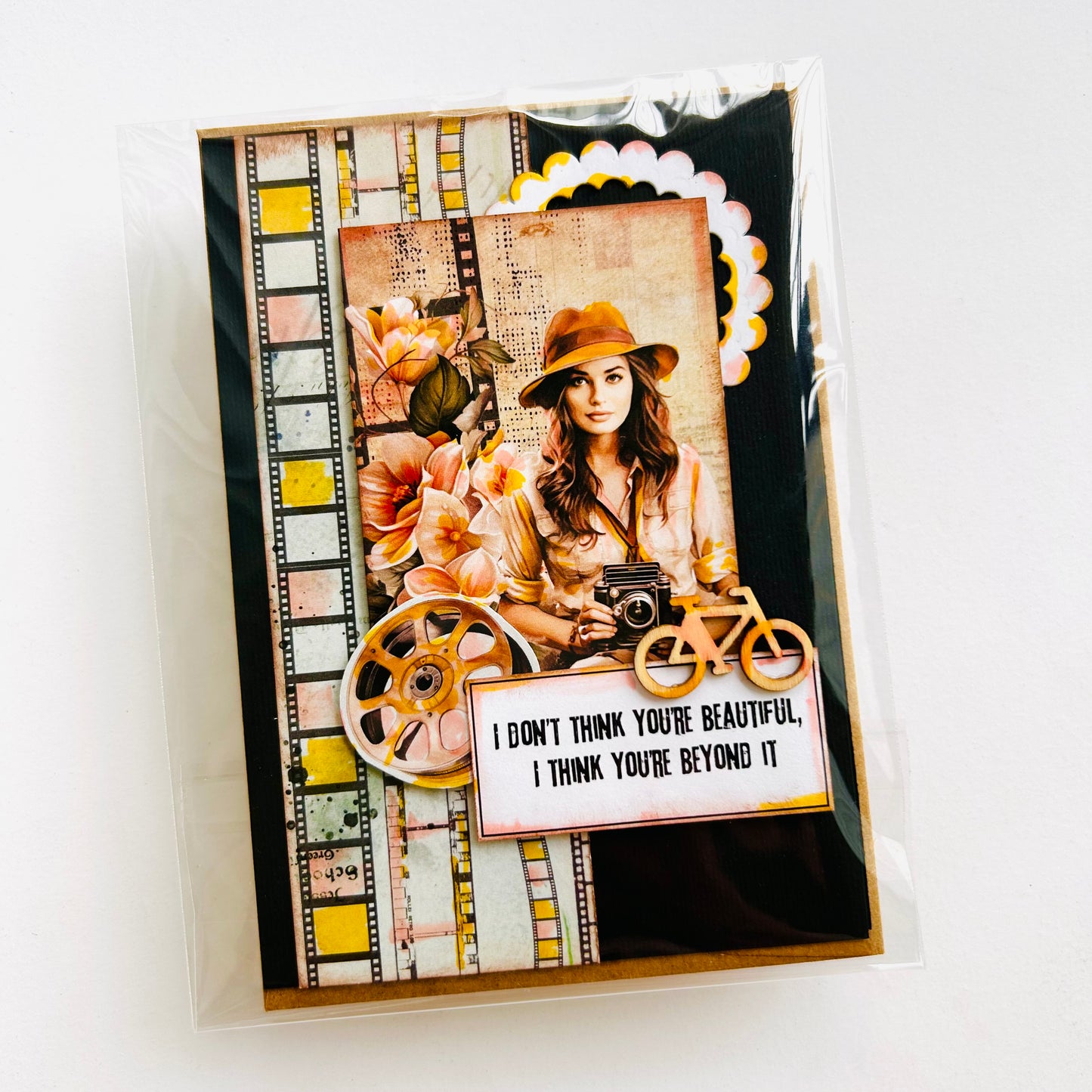 🎩 Handmade Vintage Greeting Card