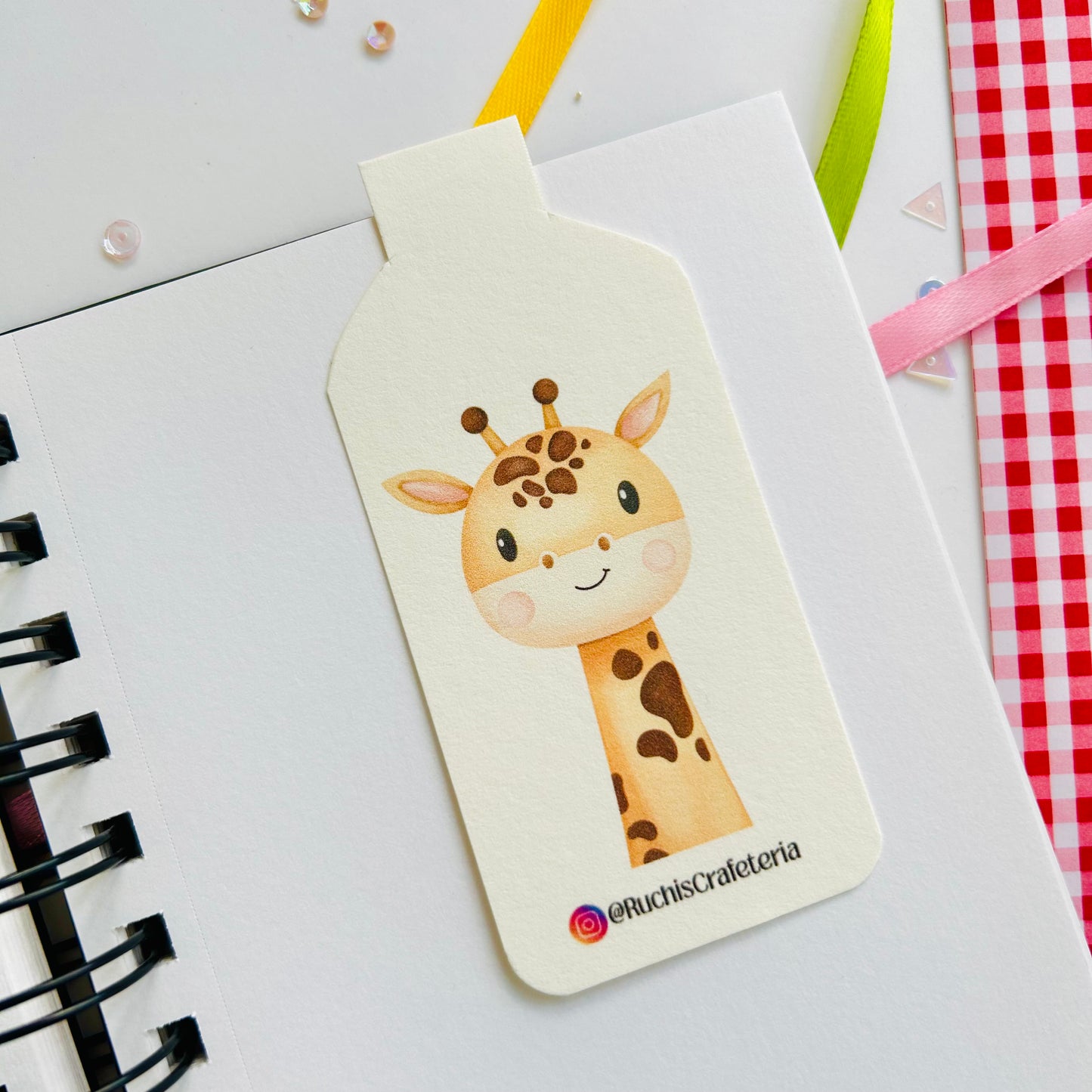 π¦ Magnetic Bookmark β 'Cinnamon' the Baby Giraffe
