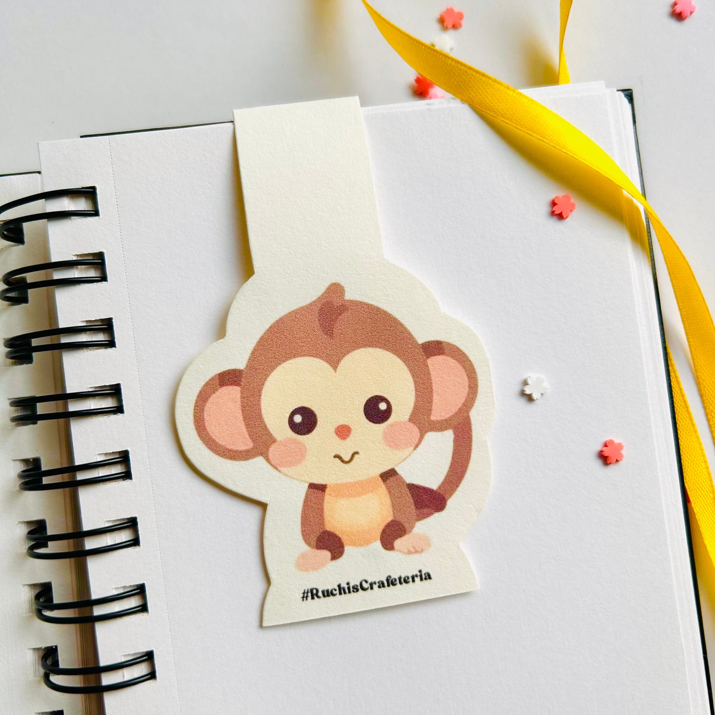 ππ§ Magnetic Bookmark β Muffin the Playful Monkey