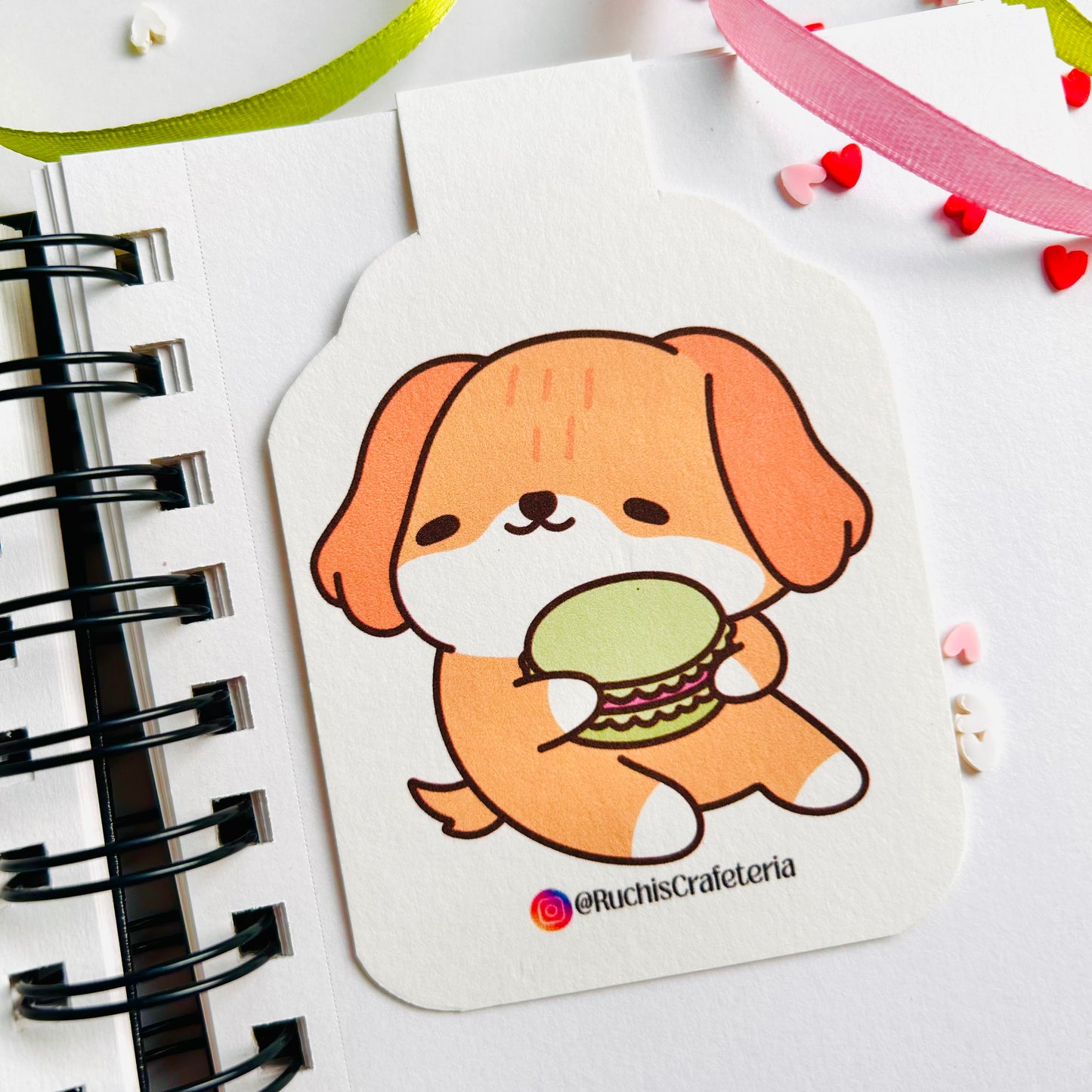 🐾 Bruno – Macaron Puppy Magnetic Bookmark