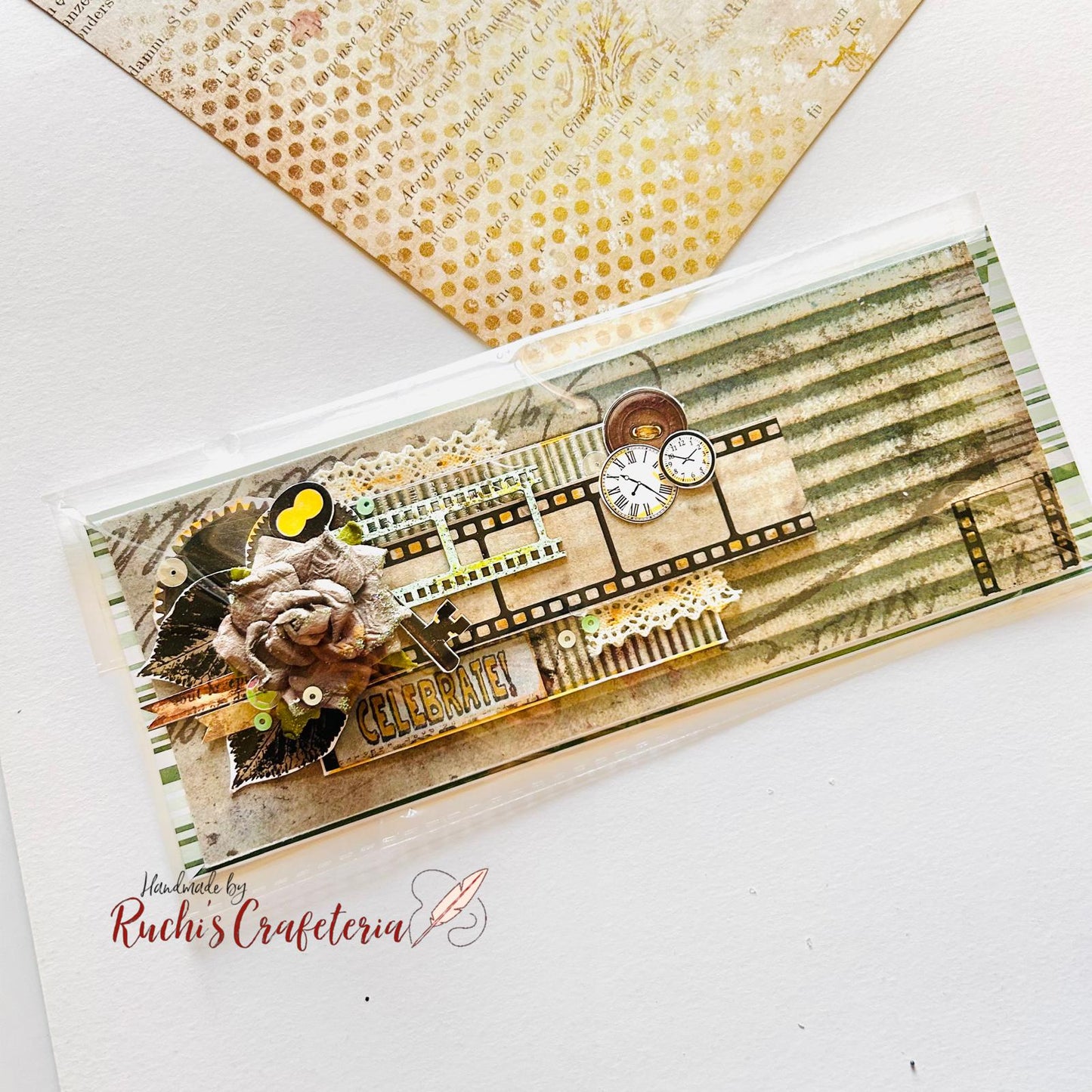 🎂 Vintage Birthday Card – 'Celebrate'