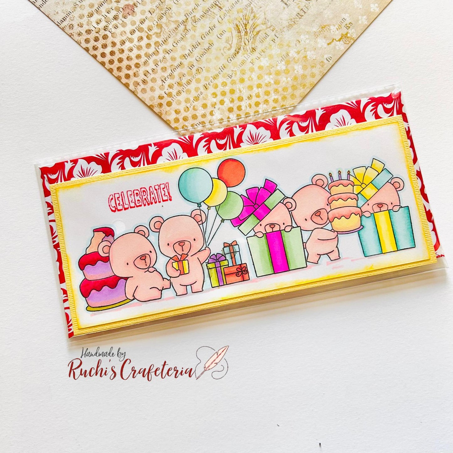 🐻 Birthday Card for Kid – “Celebrate”