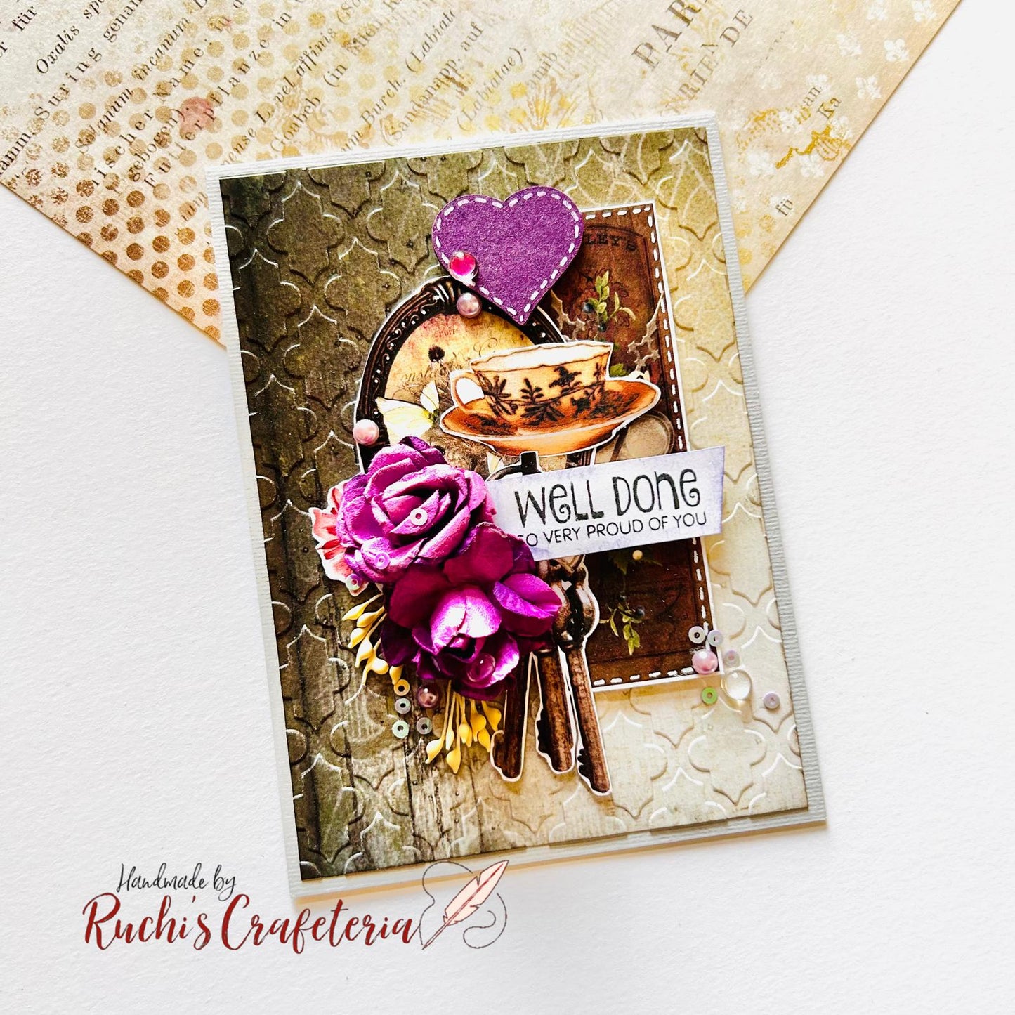 🌟 Handmade Layered Card – “Well Done, So Very Proud of You”