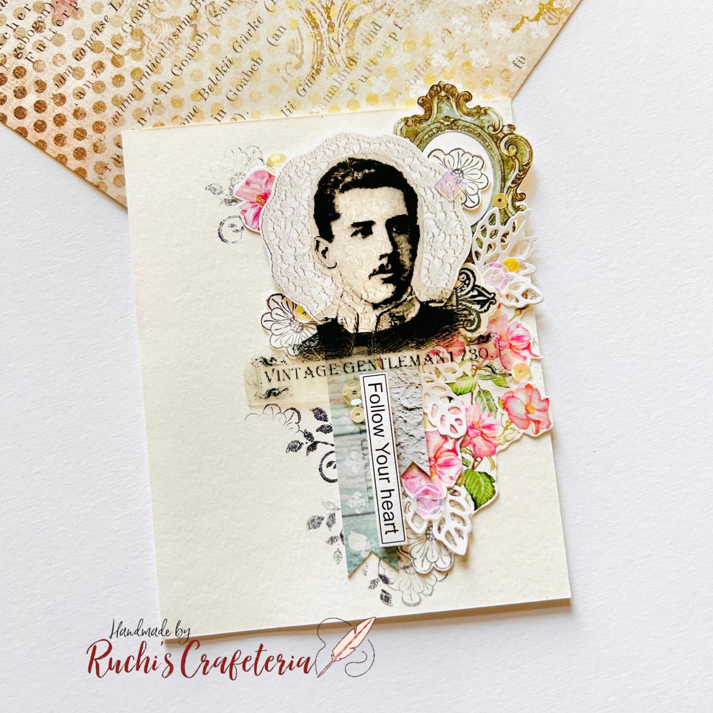 🎩 Masculine Greeting Card in Vintage Look