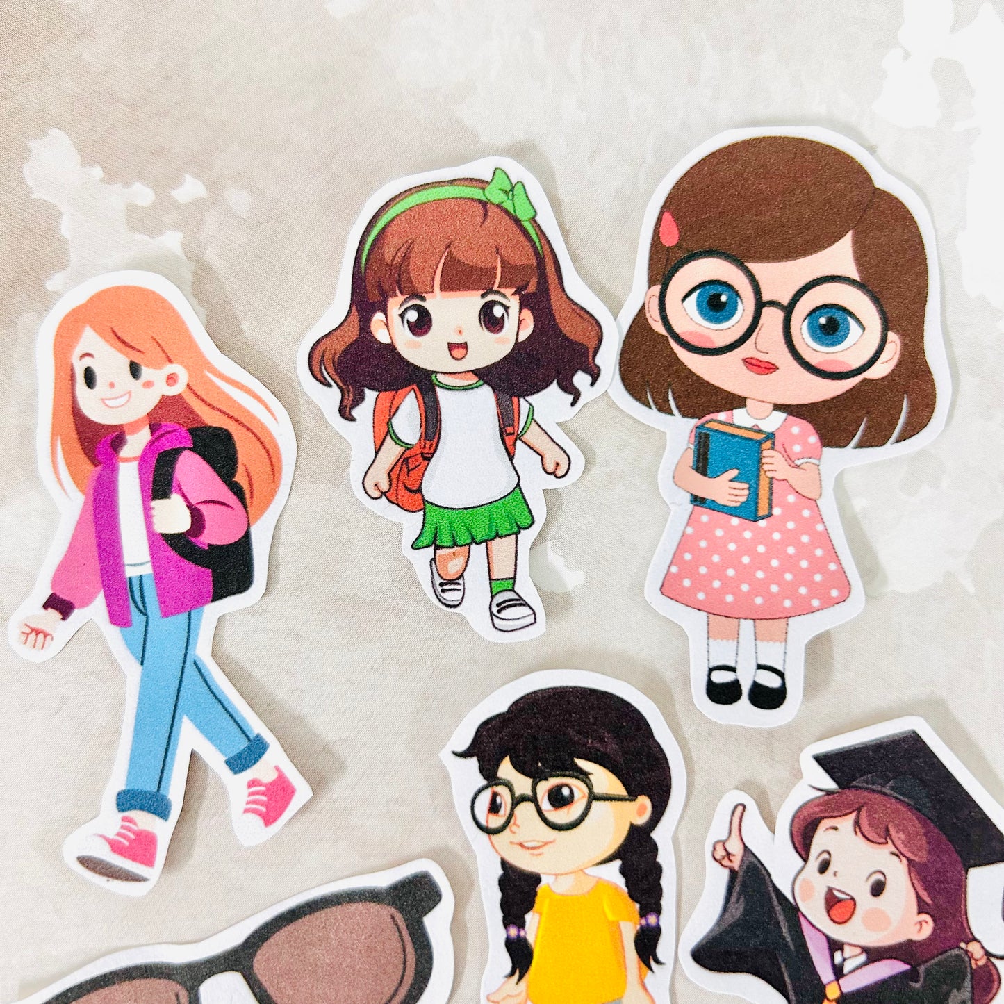 Cute Girls StiKars (Set of 6)