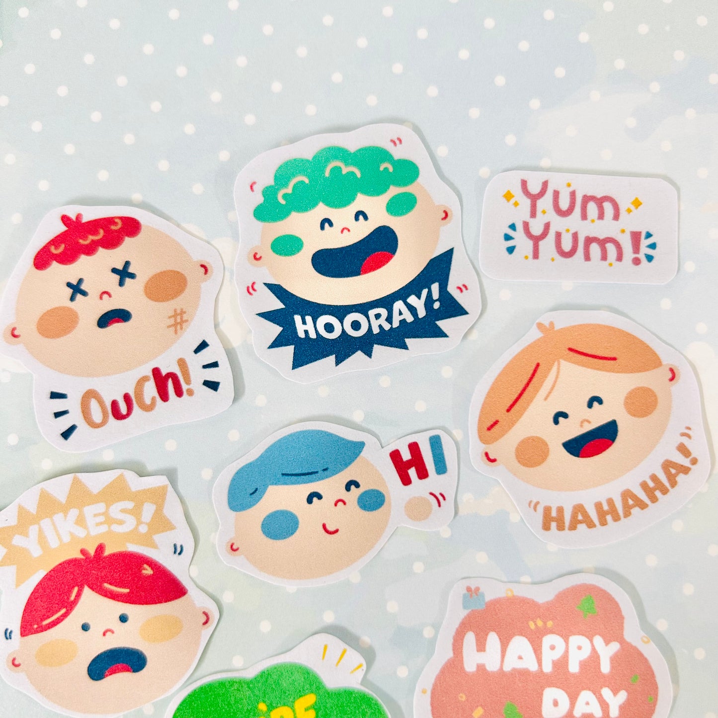 š Ouch! Funny Faces StiKars (Set of 8)