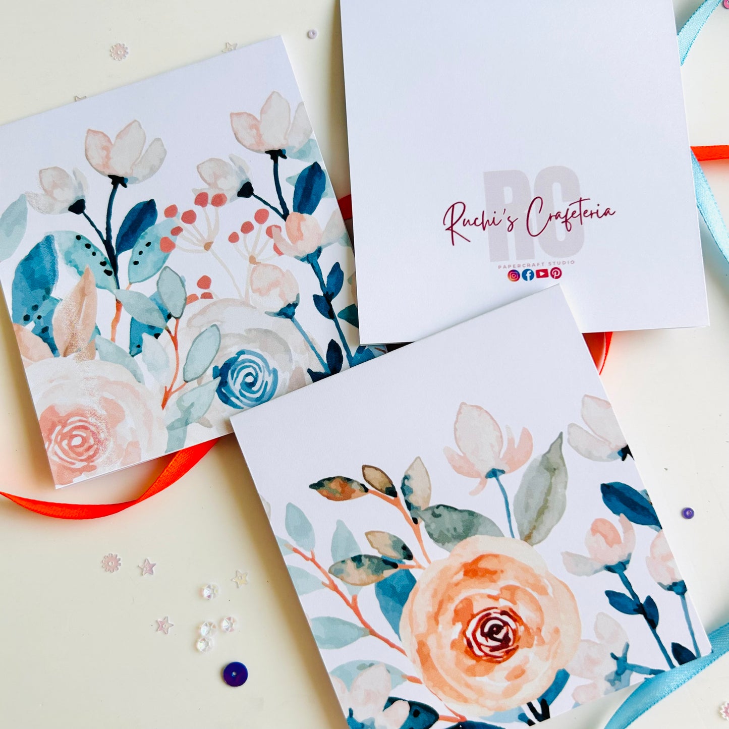 π§‘π©΅ Crispy Capri Note Cards - Set of 3