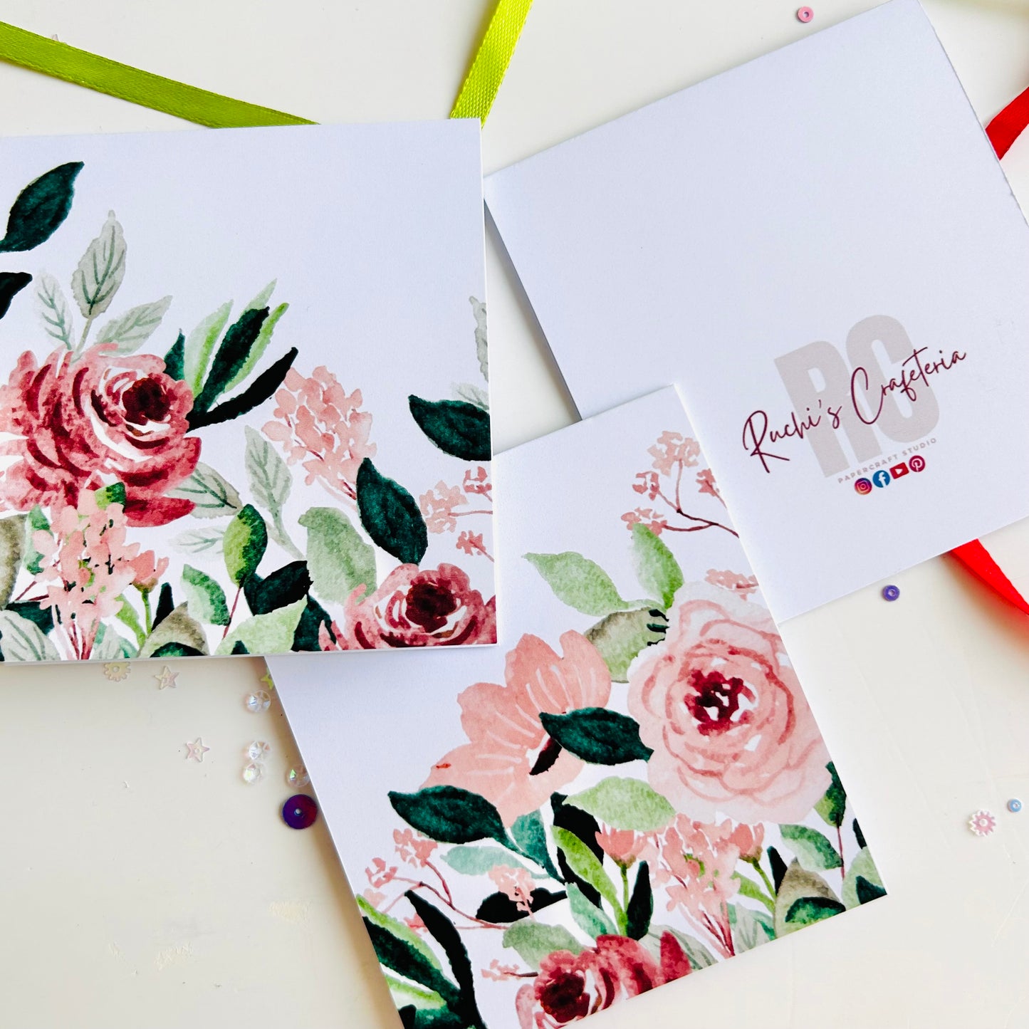 πΏπΊ Green Field Note Cards - Set of 3