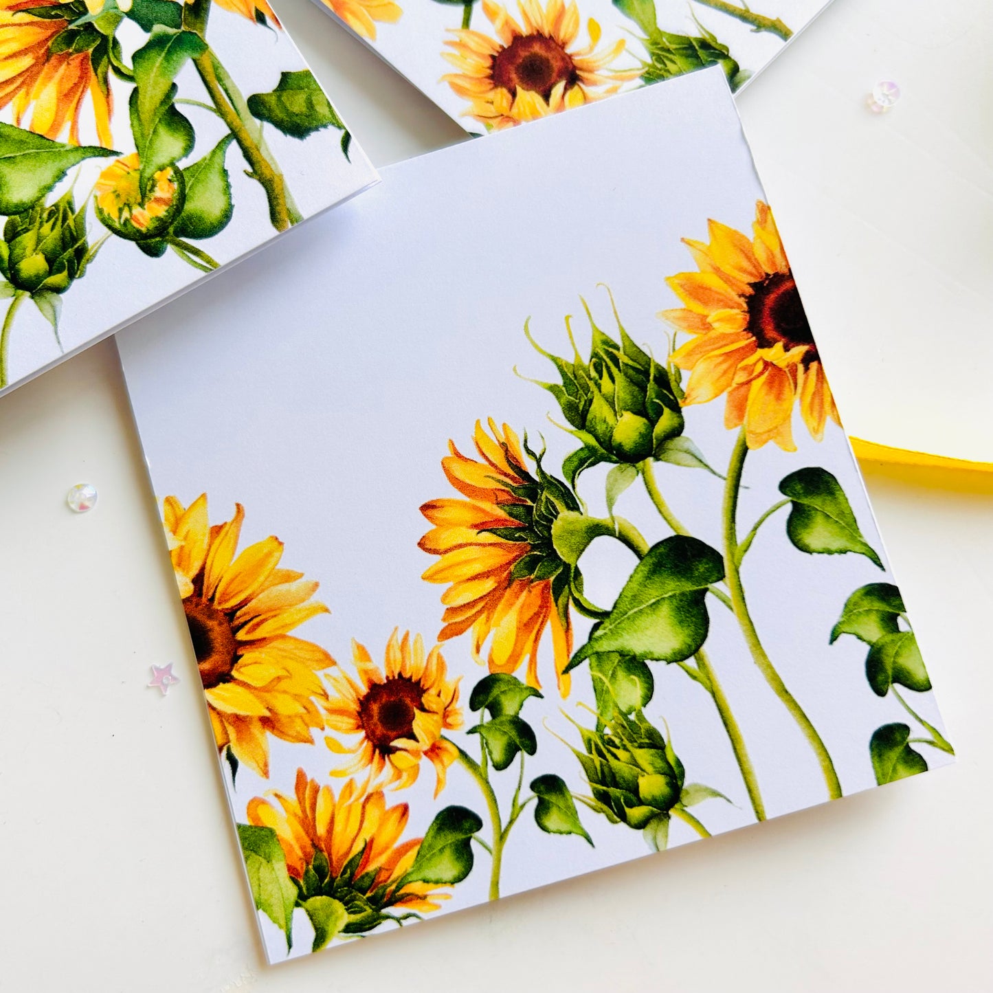 Sunflower Field Note Cards - Set of 3