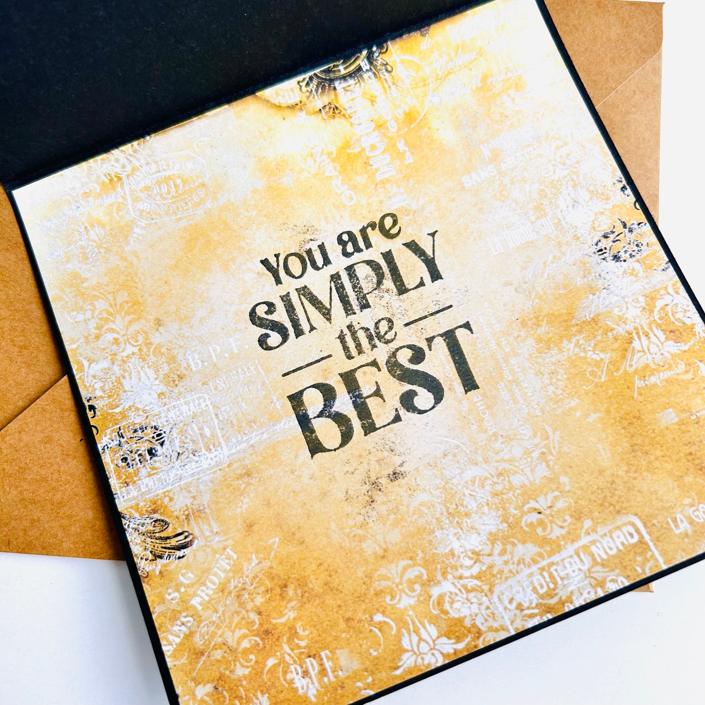 🖤 Vintage Masculine Card – 'Super Hero'