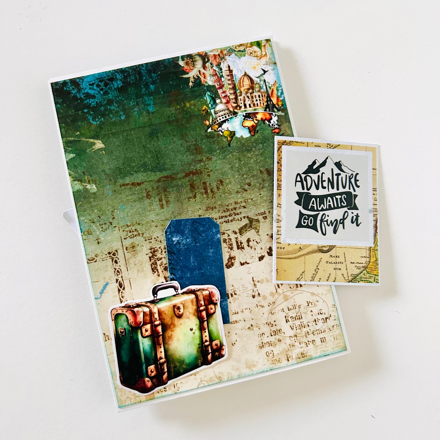 🌍✈️ Wander More – Zig-Zag Fold Travel Photo Album