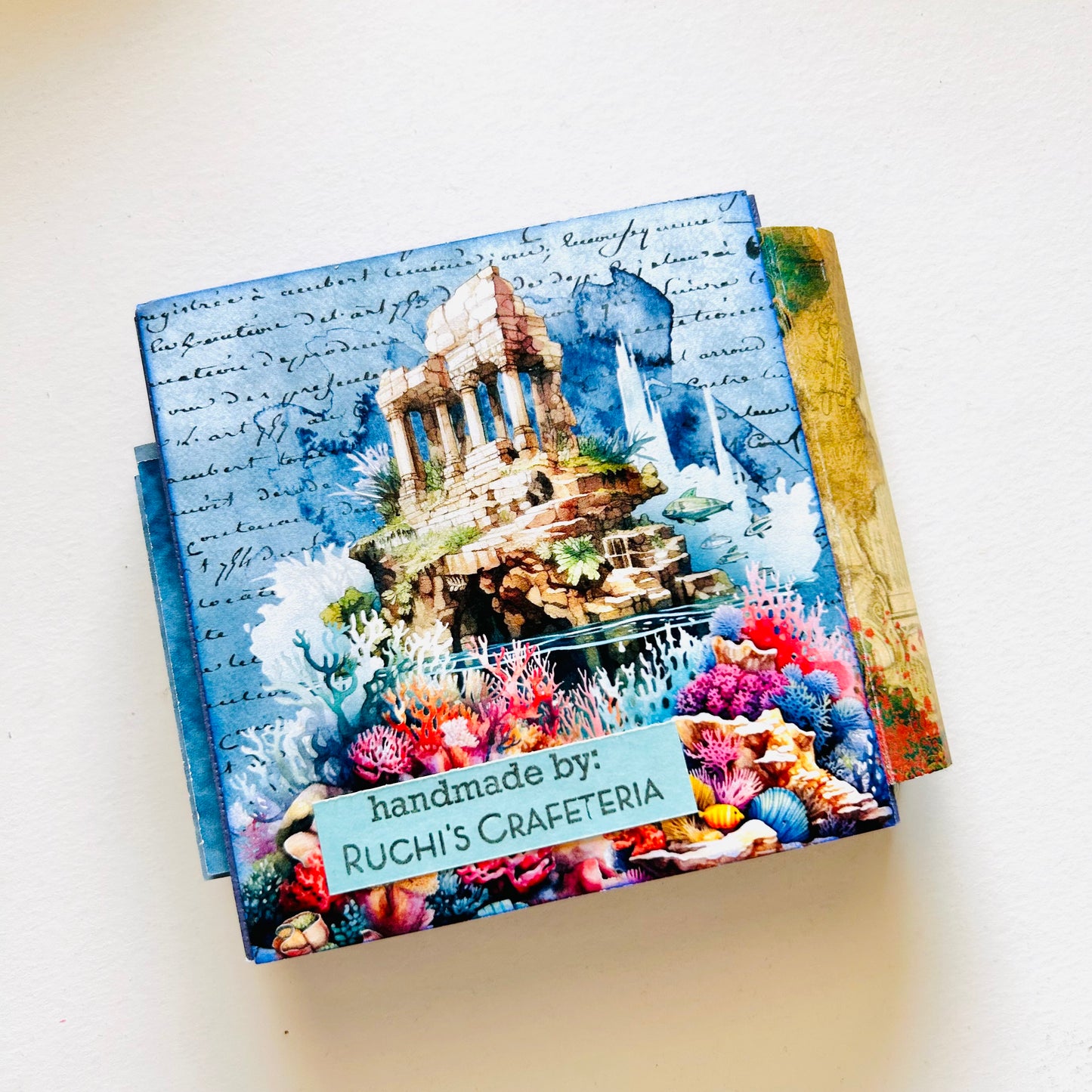 🌊 Handmade Photo Album – Underwater Fantasy Book Style