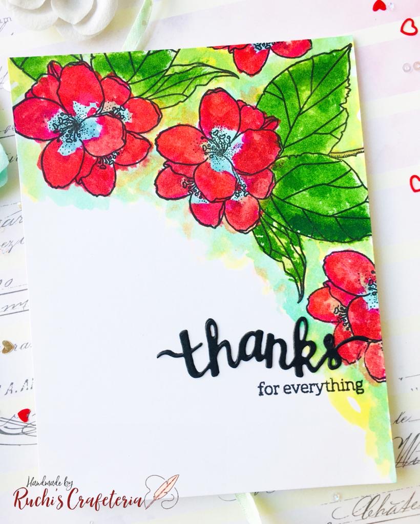 🌺 Thank You Card – Watercolored Florals