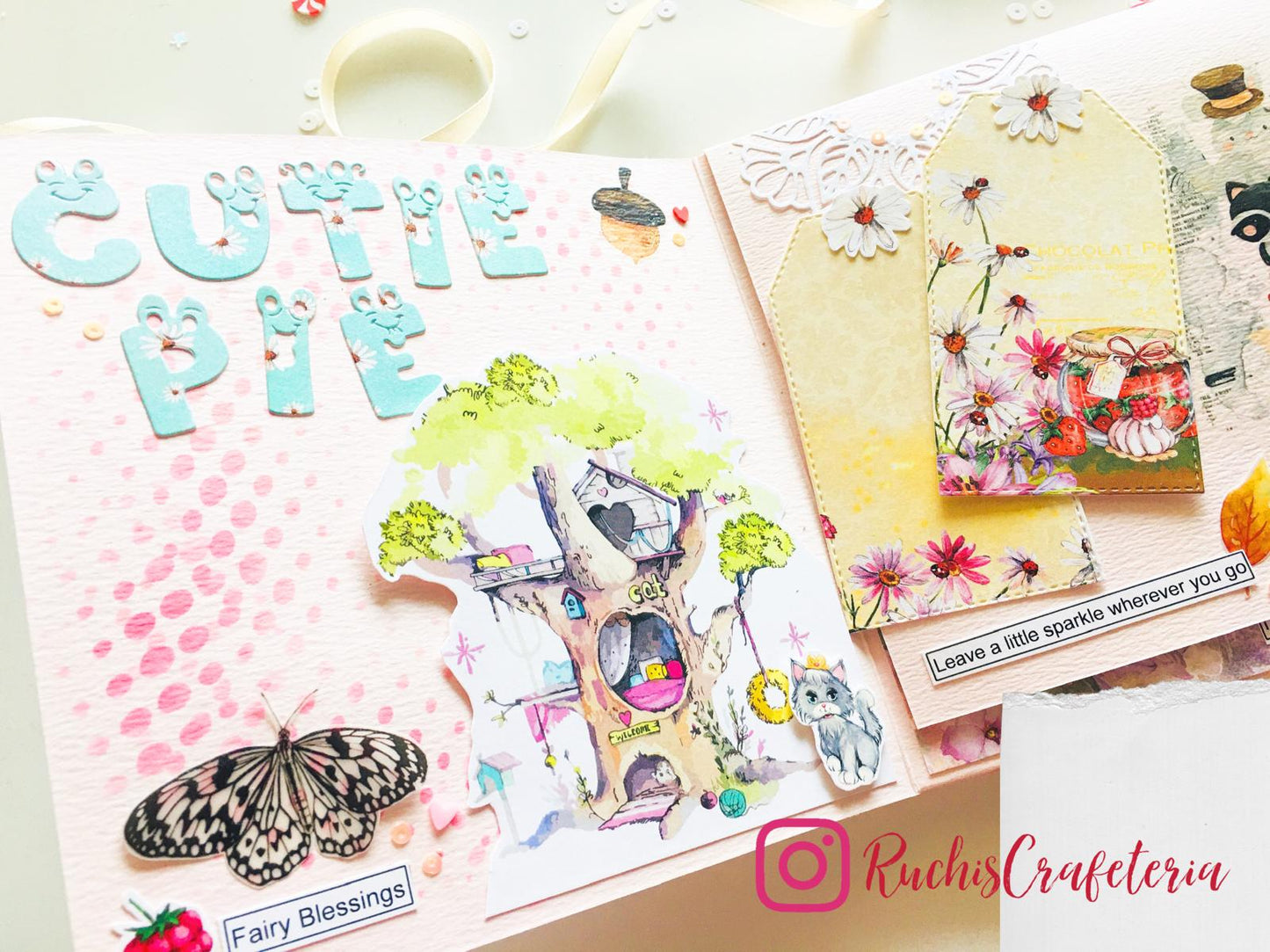 🧚 Handmade Decorative Photo Album – 'Fairy Garden'