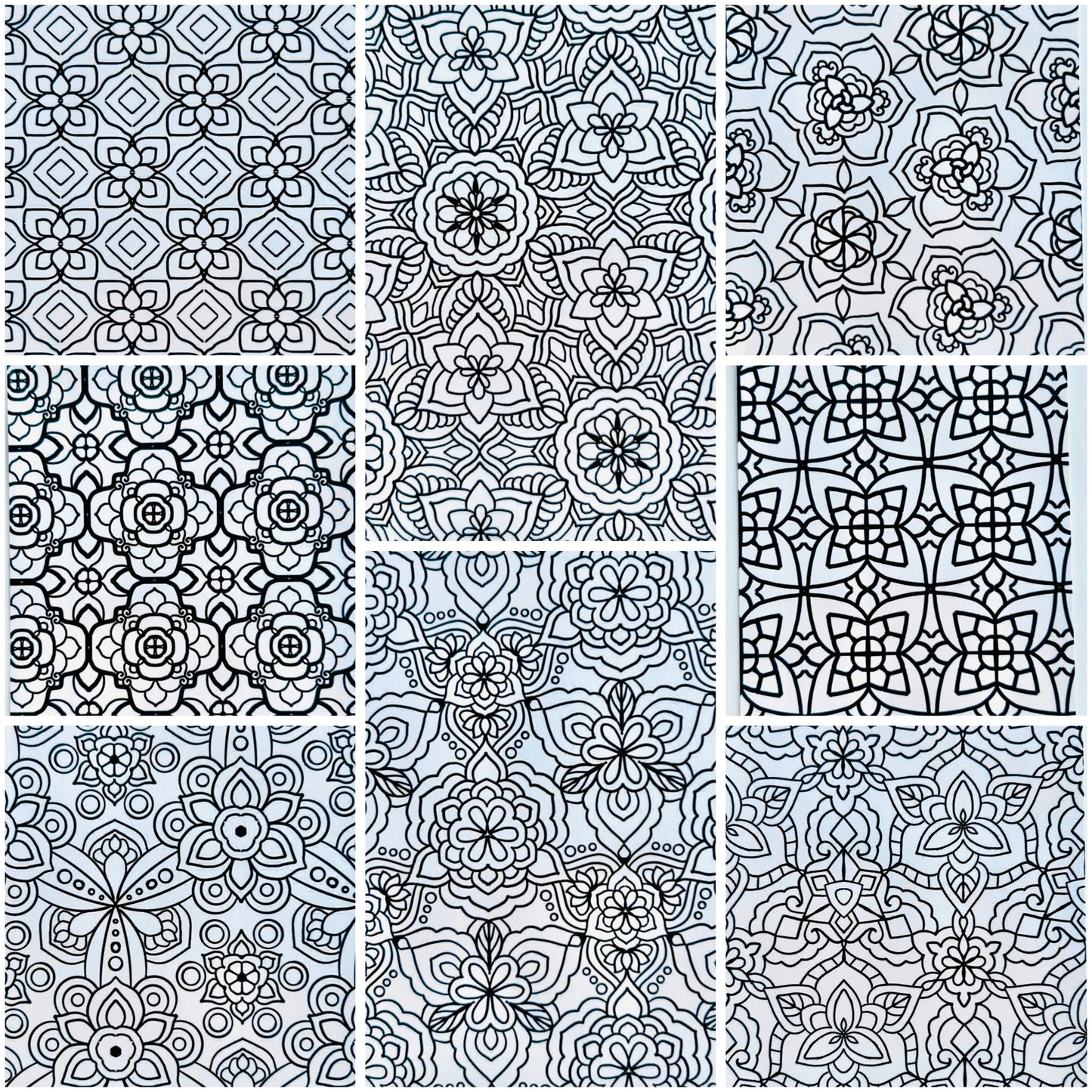 🌈’Color Me Calm’ Coloring Pages (set of 6 Assorted Designs)