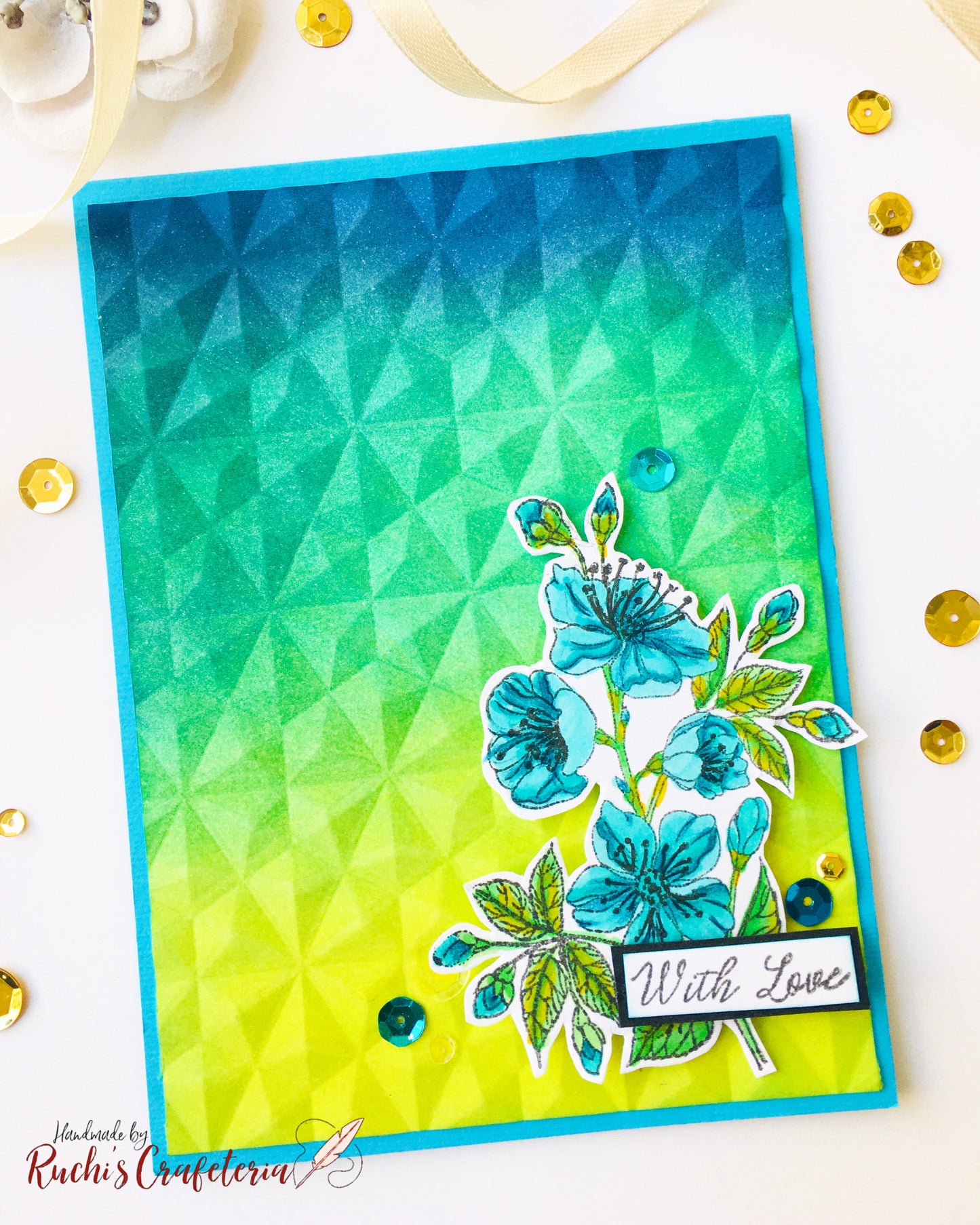 🌸 Handmade Greeting Card – “With Love”