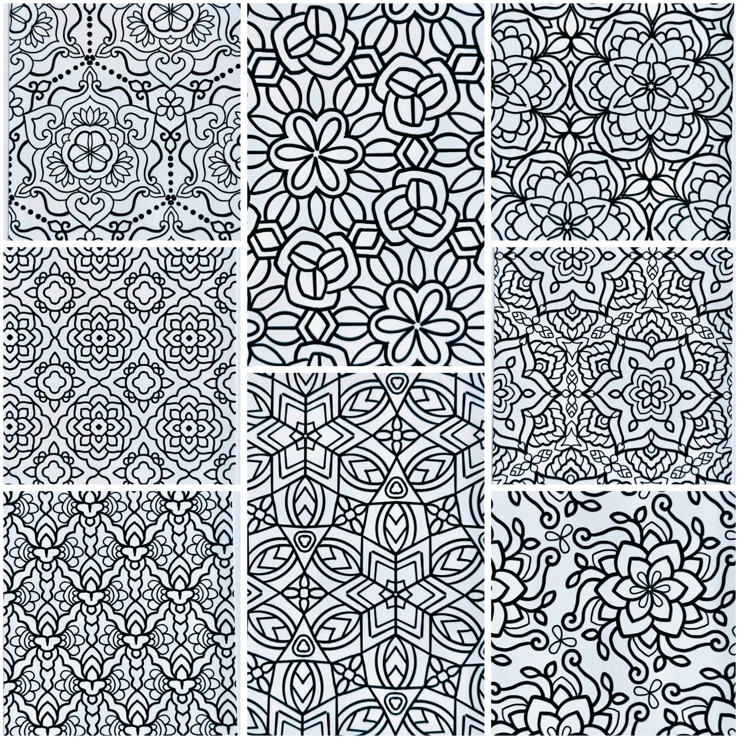 🌈’Color Me Calm’ Coloring Pages (set of 6 Assorted Designs)