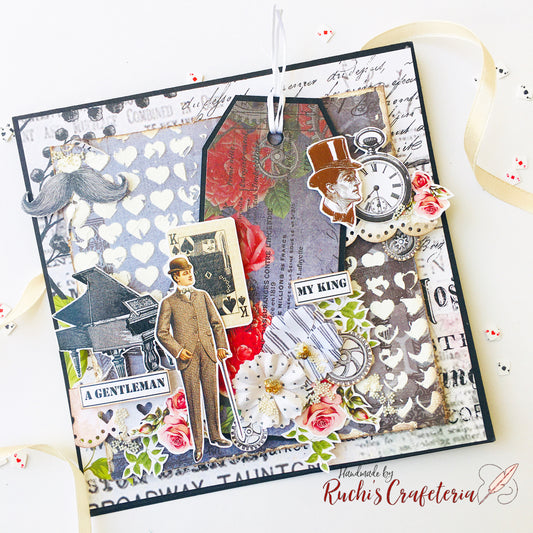 🖤 Vintage Masculine Card – 'My King'