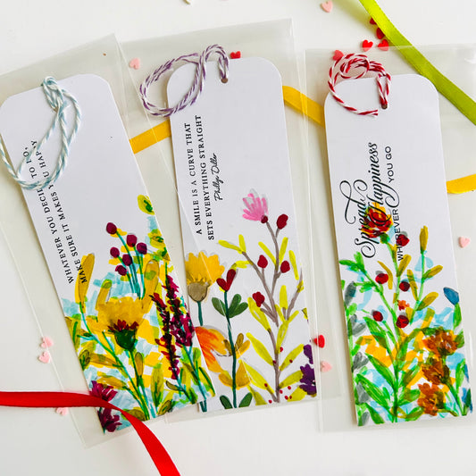 Floral Bookmarks #7 -Set of 3