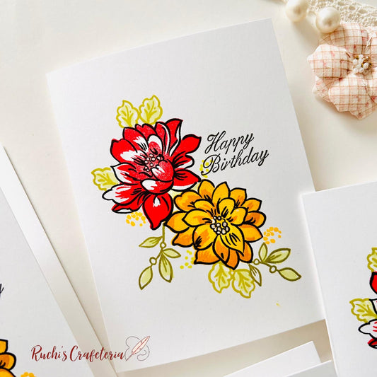 🌼 Handmade Greeting Card – “Happy Birthday”