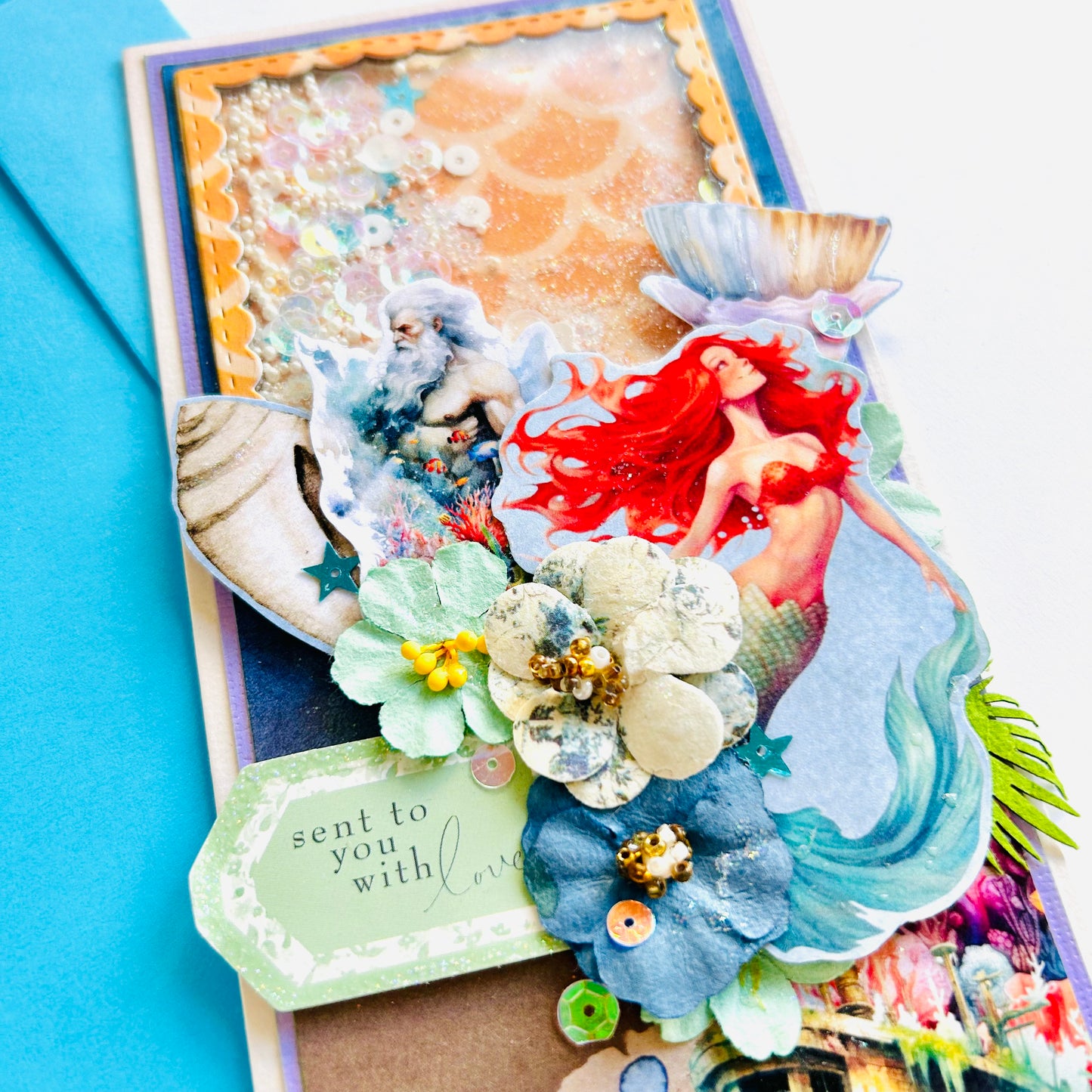 🧜♀️ Mermaid‑Themed Shaker Card