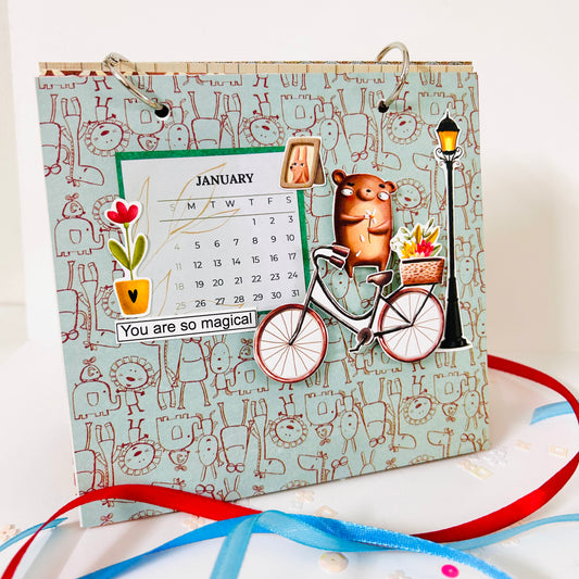 🗓️ Cheerful Desk Calendar 2026