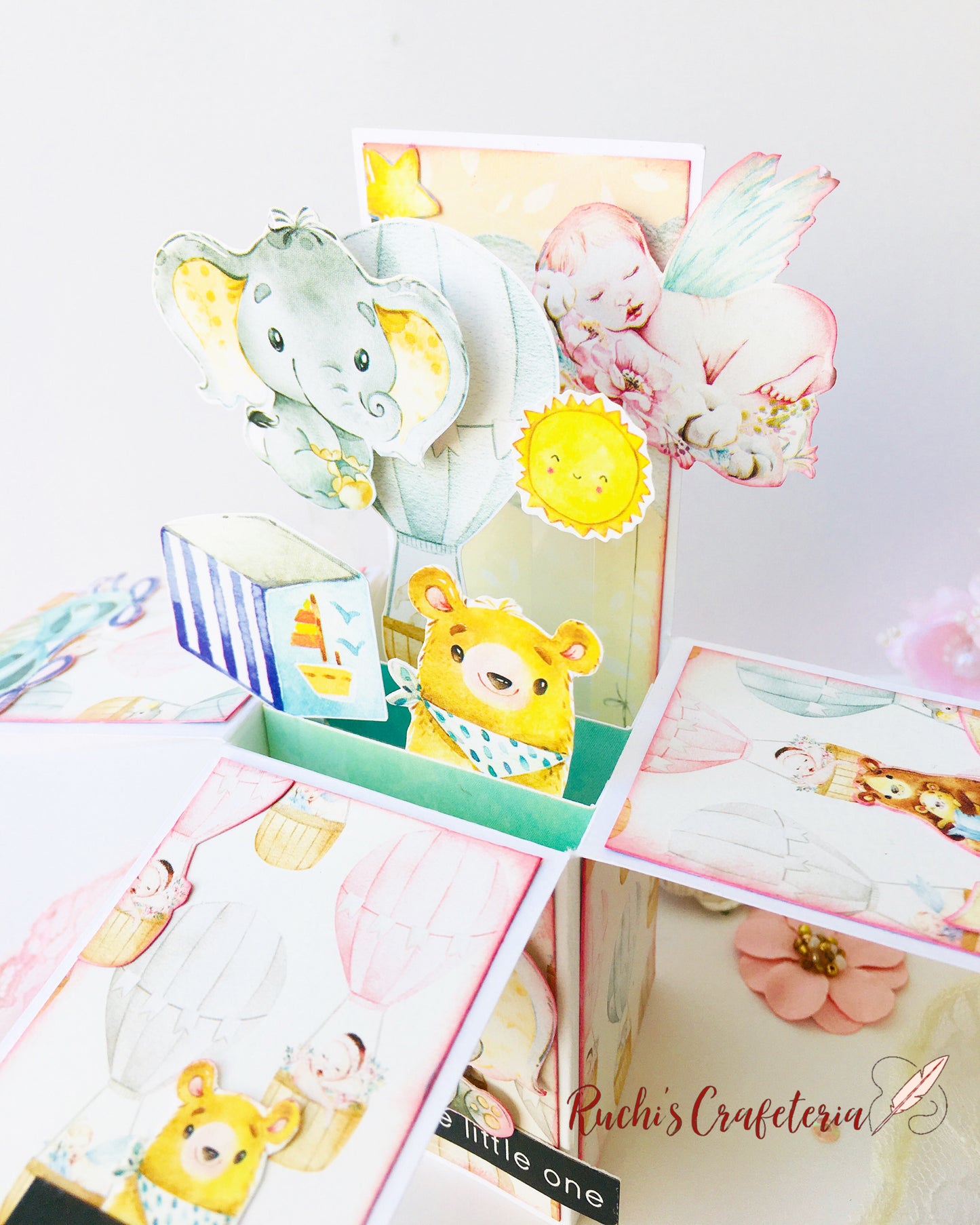 Handmade Pop‑Up Box Card – “Adorable Little One”